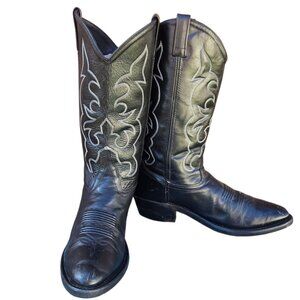 Old West Cowboy Boots Mens size 9 D Country Western Vintage Shoes